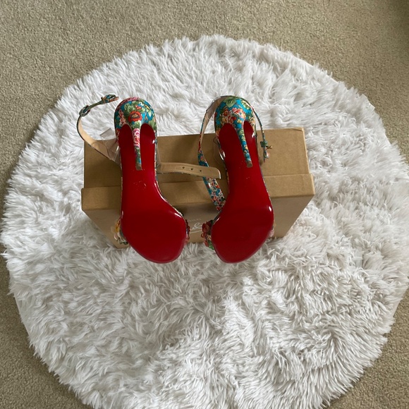 Christian Louboutin Red and Blue Heels - Picture 5 of 9